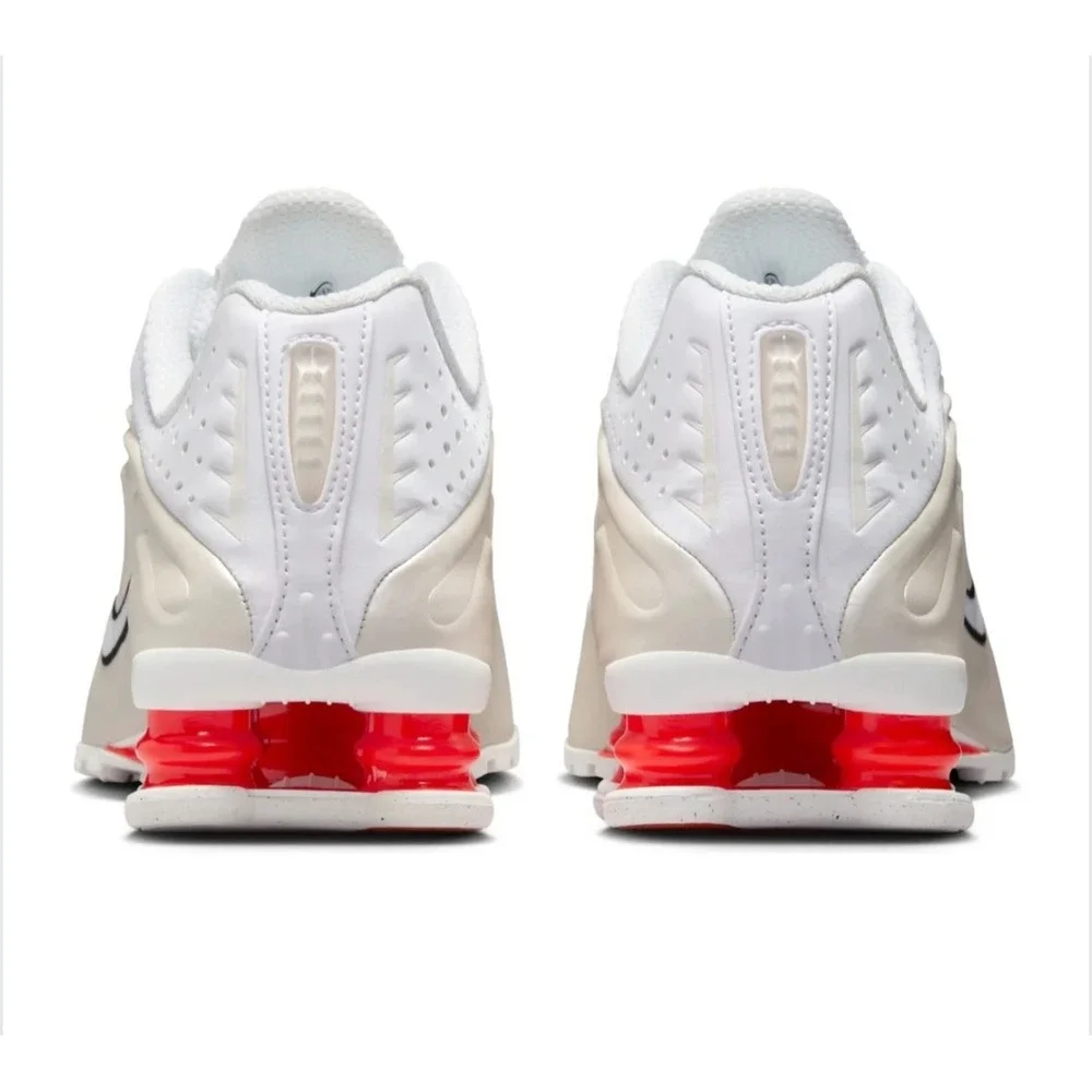 Nike Shox R4 White Phantom Bright Crimson AR3565-103 Women Size 6.5 UK 4 EU 37.5